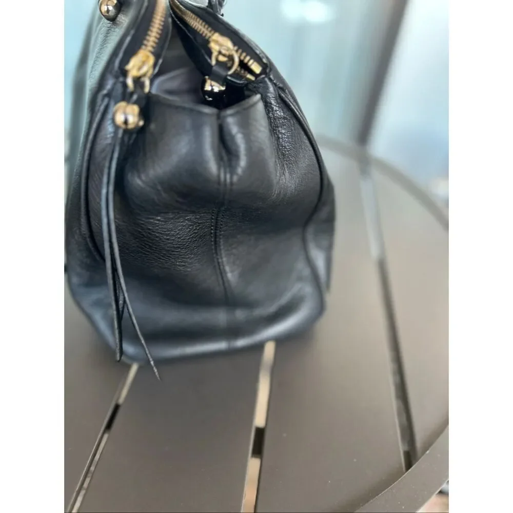 Kate Spade NY Textured Black Leather Satchel